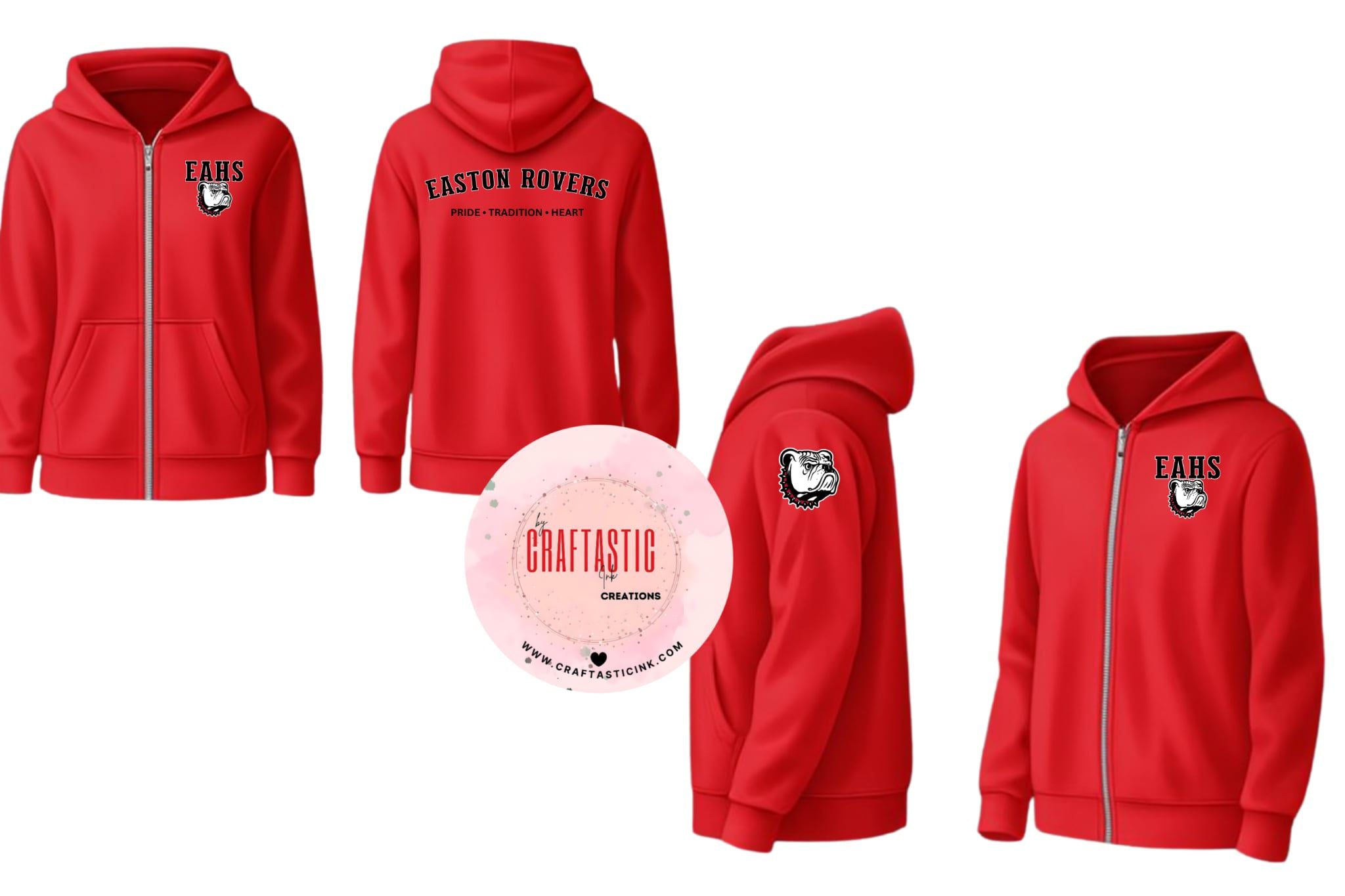 EAHS | Easton Rovers Pride Zip Hoodie – Tradition • Heart • Spirit