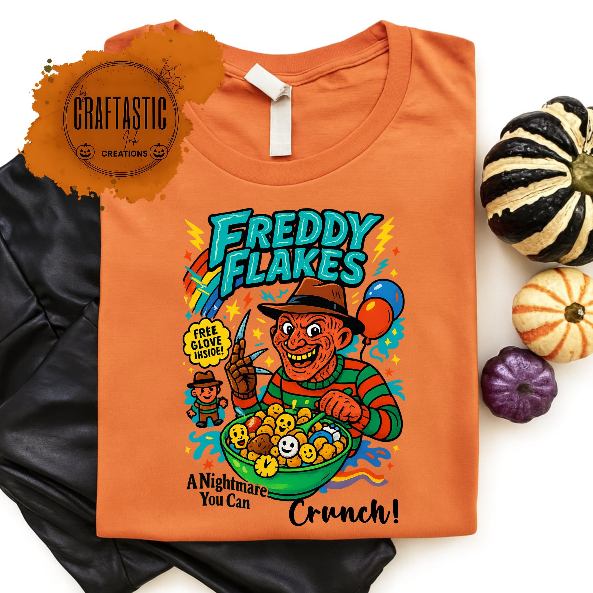 Horror Cereal Box T-Shirt Collection | Penny Puffs, Freddy Flakes & Voorhees Bites | Vintage Halloween Graphic Tee – Craftastic Ink