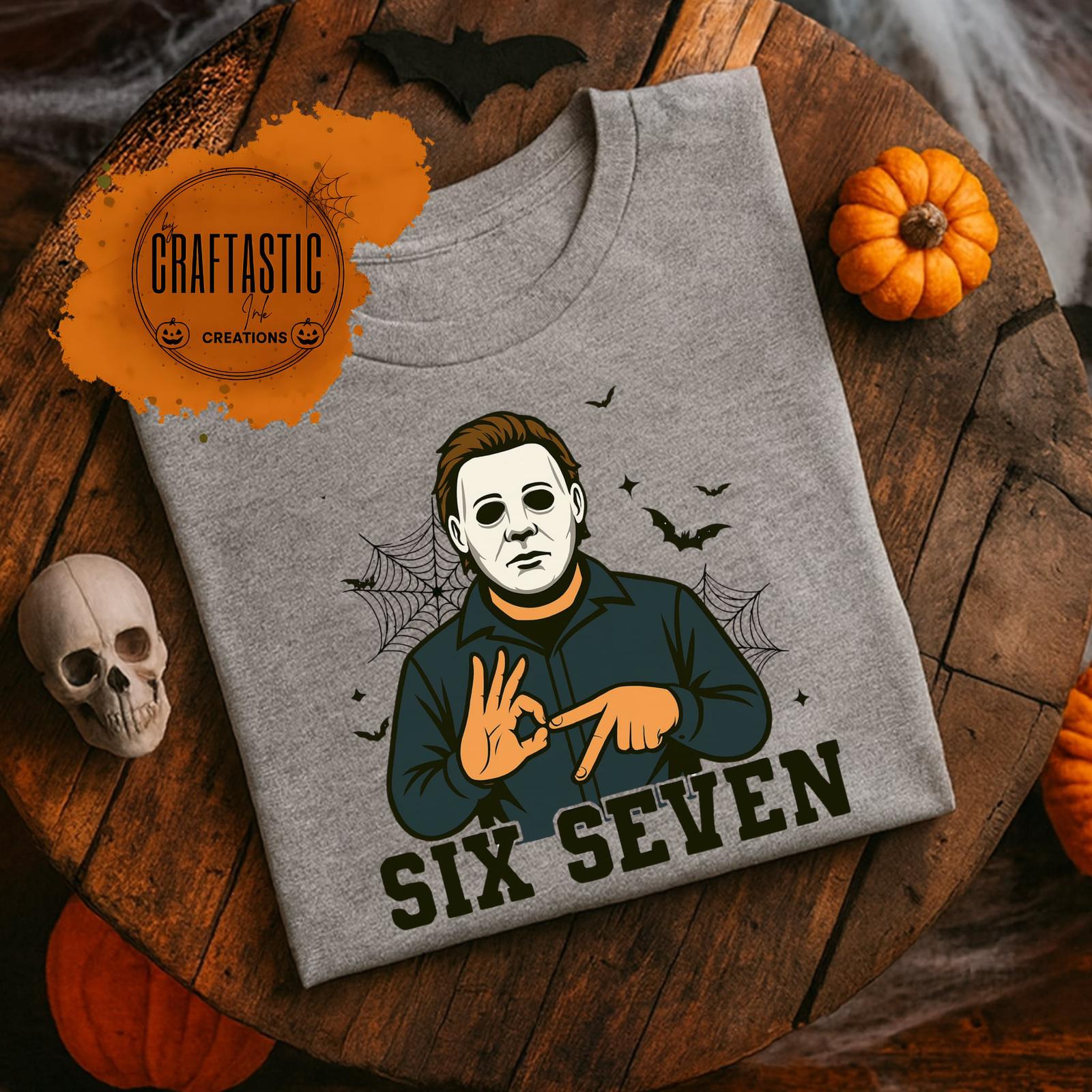 SIX SEVEN Horror Characters T-Shirt | Trendy Halloween Graphic Tee | Scary Movie Inspired Shirt – Craftastic Ink