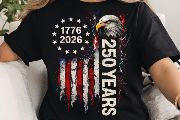 USA 250 Anniversary Bald Eagle Patriotic T-Shirt | Digital Download