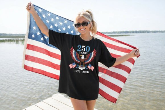 USA 250 Years Eagle Wings Patriotic T-Shirt | Digital Download