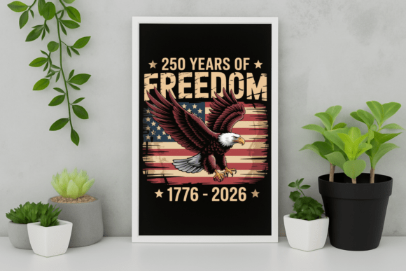250 Years of Freedom 1776–2026 Patriotic USA T-Shirt | Digital Download