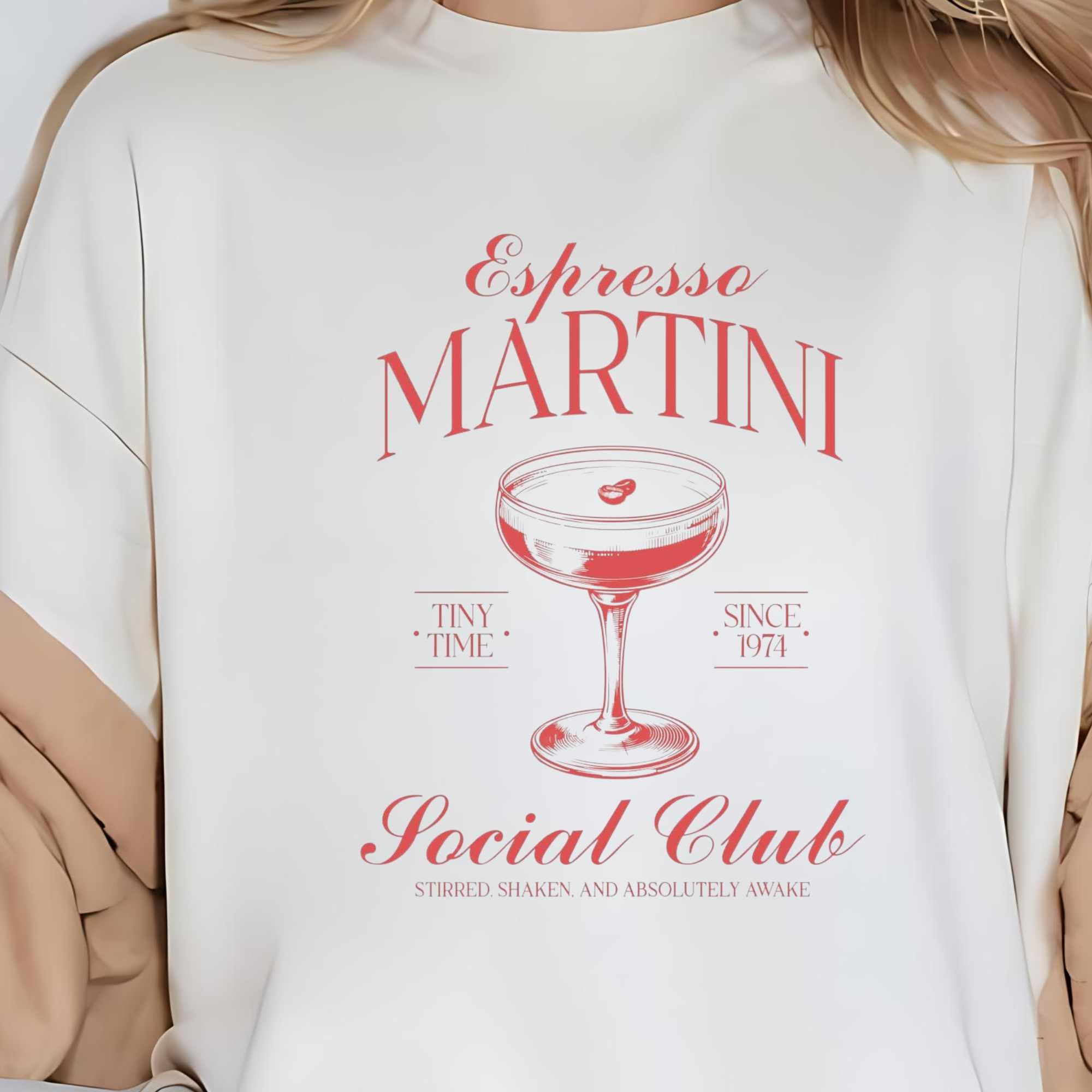 Espresso Martini Social Club DTF Transfer - High-Quality Custom Prints | Craftastic Ink