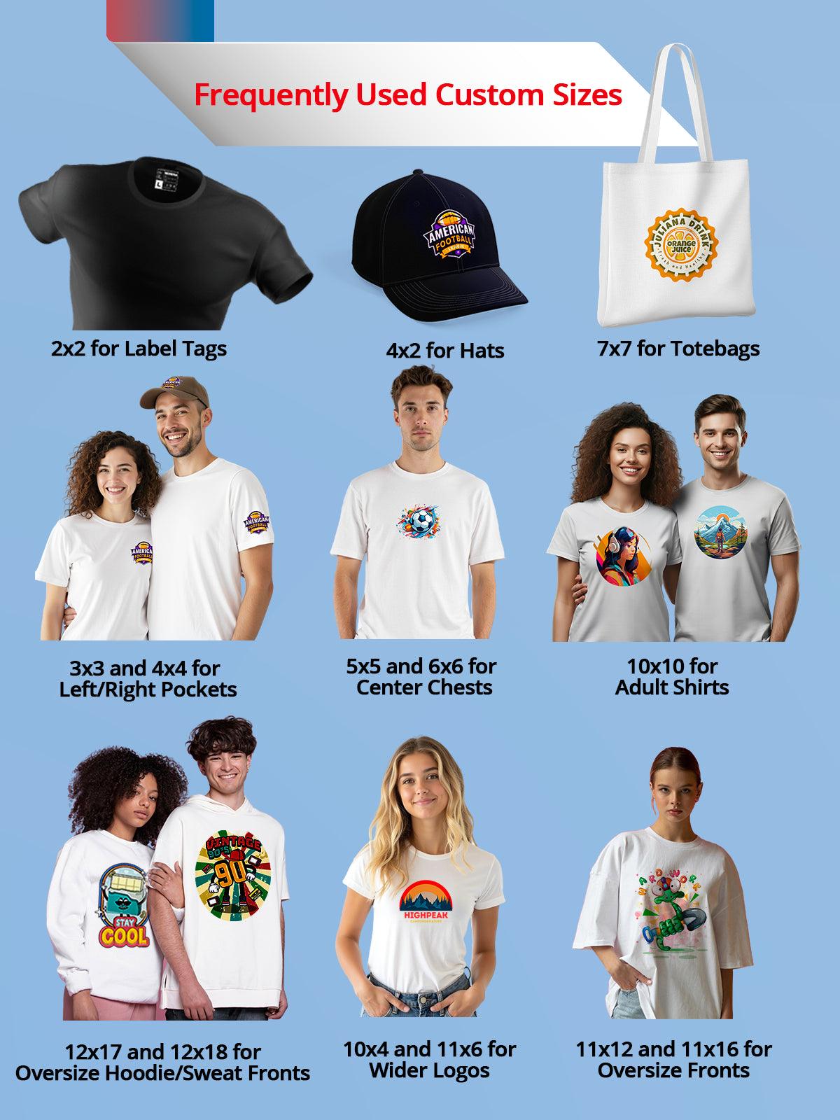 DTF Transfers By Size