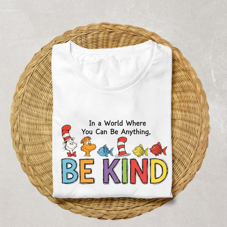 Dr Seuss Day Shirt Kids Youth Adult Teacher Cat in the Hat Birthday Party Tee