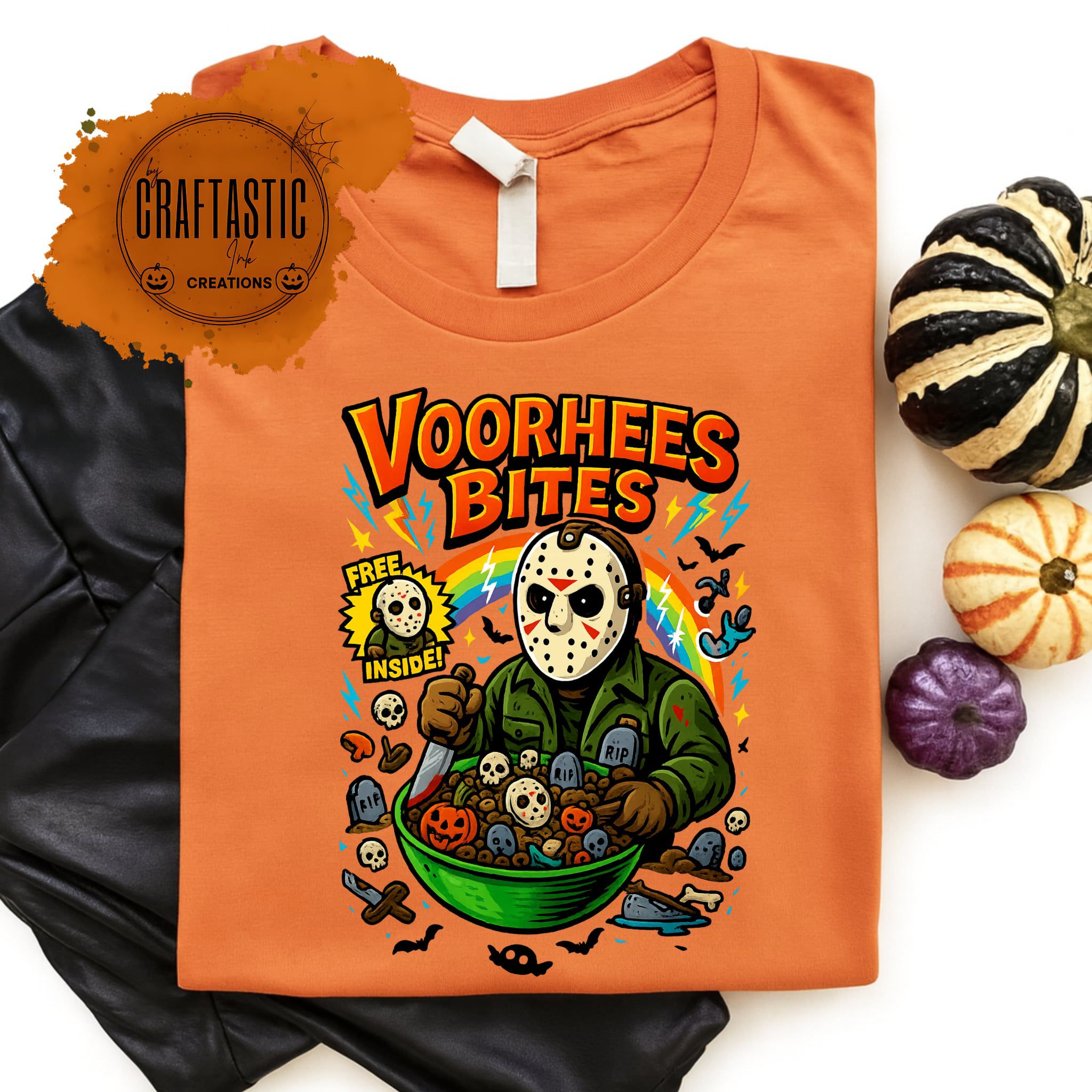 Horror Cereal Box T-Shirt Collection | Penny Puffs, Freddy Flakes & Voorhees Bites | Vintage Halloween Graphic Tee – Craftastic Ink