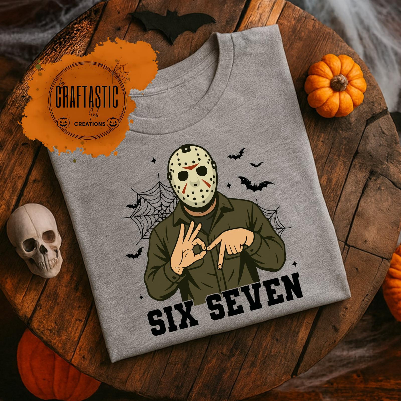 SIX SEVEN Horror Characters T-Shirt | Trendy Halloween Graphic Tee | Scary Movie Inspired Shirt – Craftastic Ink