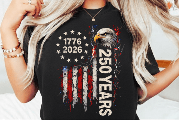 USA 250 Anniversary Bald Eagle Patriotic T-Shirt | Digital Download