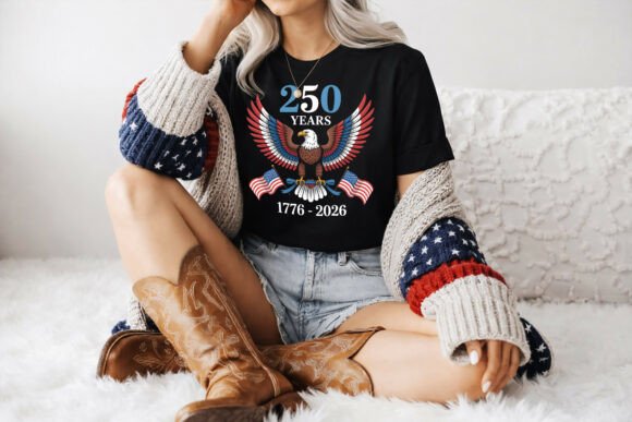 USA 250 Years Eagle Wings Patriotic T-Shirt | Digital Download