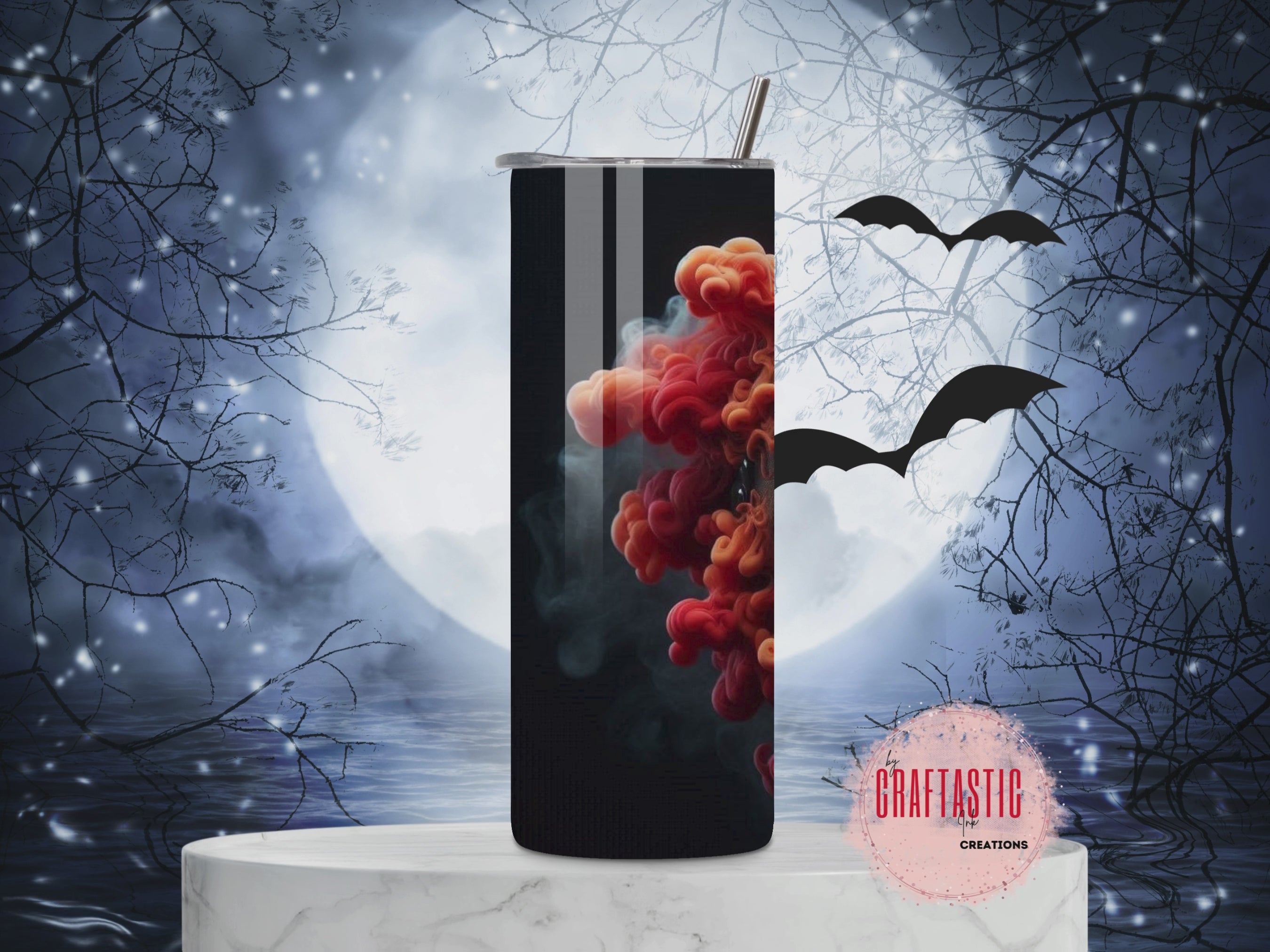 Fiery Nightmare - Jason Horror Tumbler Sublimation Transfer-High-Quality Custom Prints | Craftastic Ink
