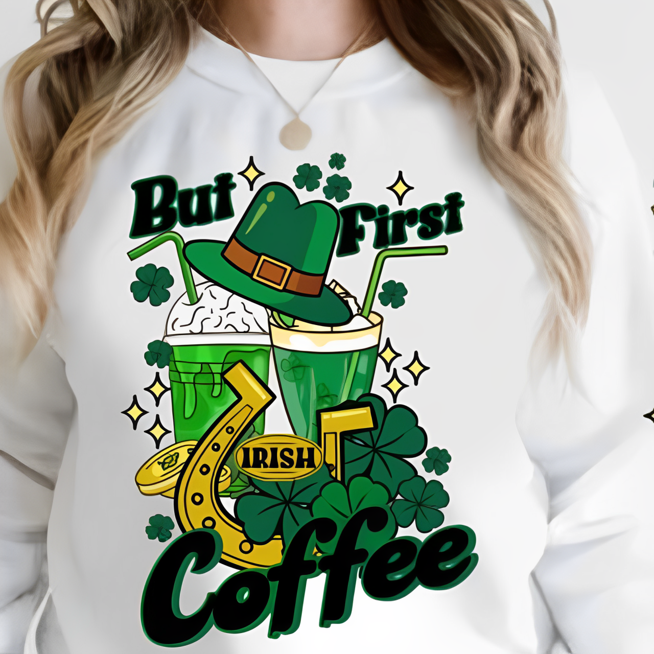 BUT FIRST IRISH COFFEE DTF Transfer - High-Quality Custom Prints | Craftastic Ink